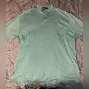 Vintage Polo Ralph Lauren Polo Shirt Mens XXL Green Short Sleeve Gray Pony